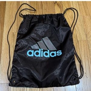 Adidas Sackpack Backpack Womens Bag Brown Aqua Cinch Drawstring Reversible